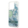Guess GUHCP13XLFLSN iPhone 13 Pro Max 6,7 zielony/green hardcase Flower Liquid Glitter